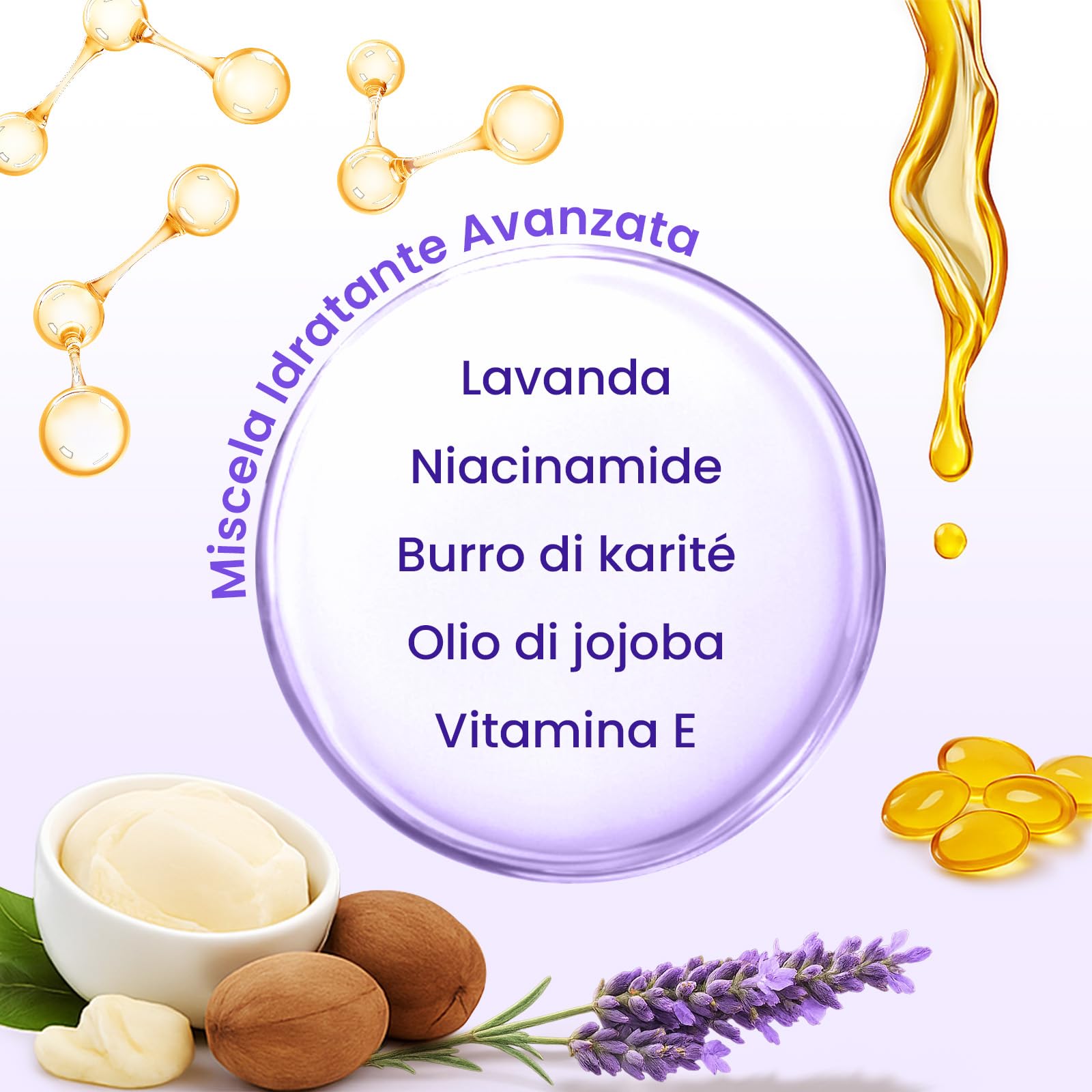 6 Paia Maschera Piedi Idratante con Estratto di Lavanda, Cura per Talloni Screpolati con Burro di Karité, Olio di Jojoba e Vitamina E, Maschera per Piedi Secchi e Screpolati