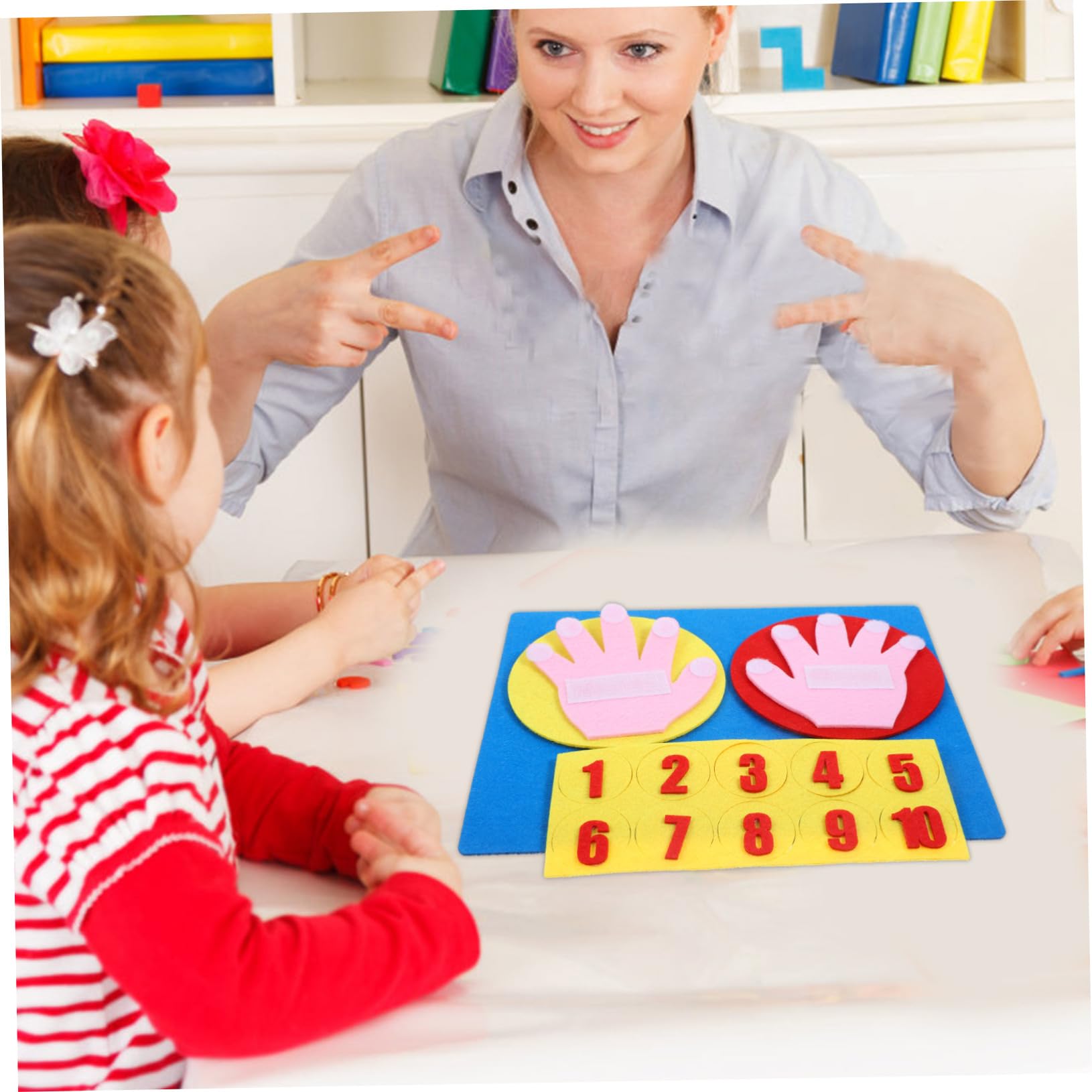 AOKWAWALIY Practical Math Board Preschool Teaching Kids Plaything Felt Math Board Kids Math Board Kids Supplies add and Subtract Board Toy Digital Board Non-Woven Toddler