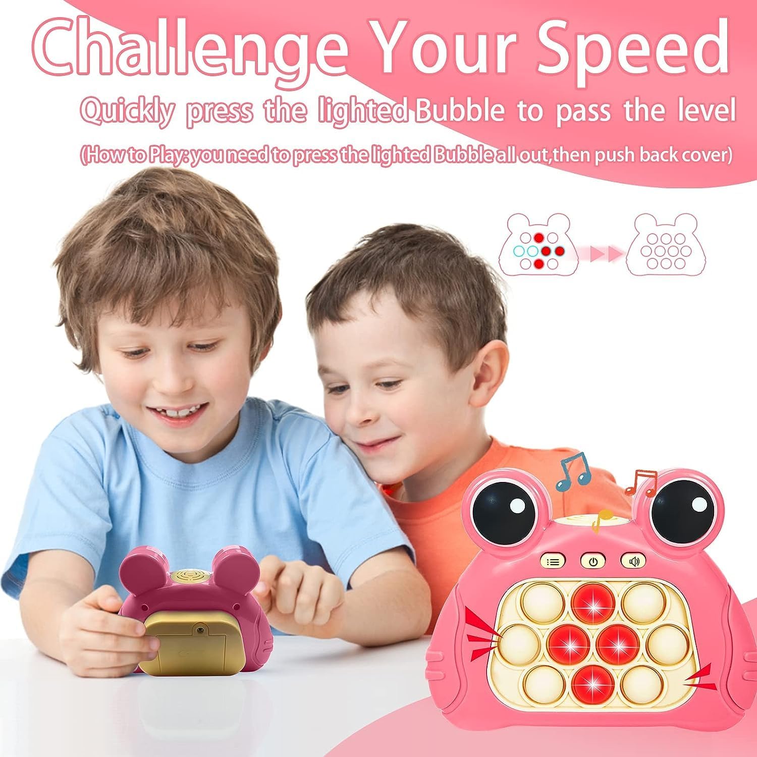 keskriva Pop Fidget Toy It Game, Puzzle Machine Light-Up Popping 4 Modes, 30 Levels,Autism Stress Relief Party Favors Teens Adults Electronic Gifts 5 thi 12 Year Boys and Girls Family (Multicolor) 1