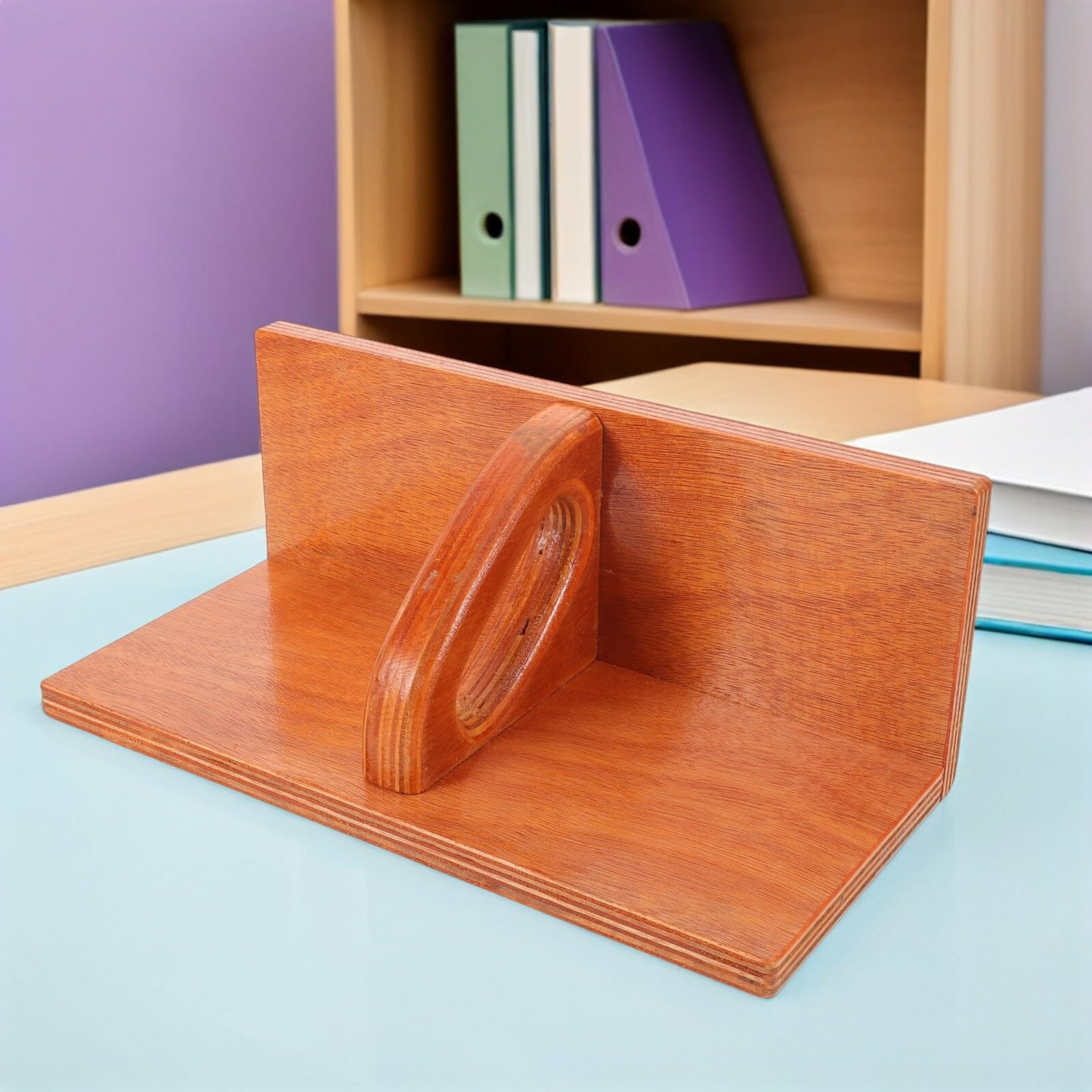 LALAFINA Spingitore per Taglierina Etichette in Legno Blocco di Spinta, Utensile da Taglio per Bordi di Carta e Cartoncino, per Artigianato e Progetti Fotografici