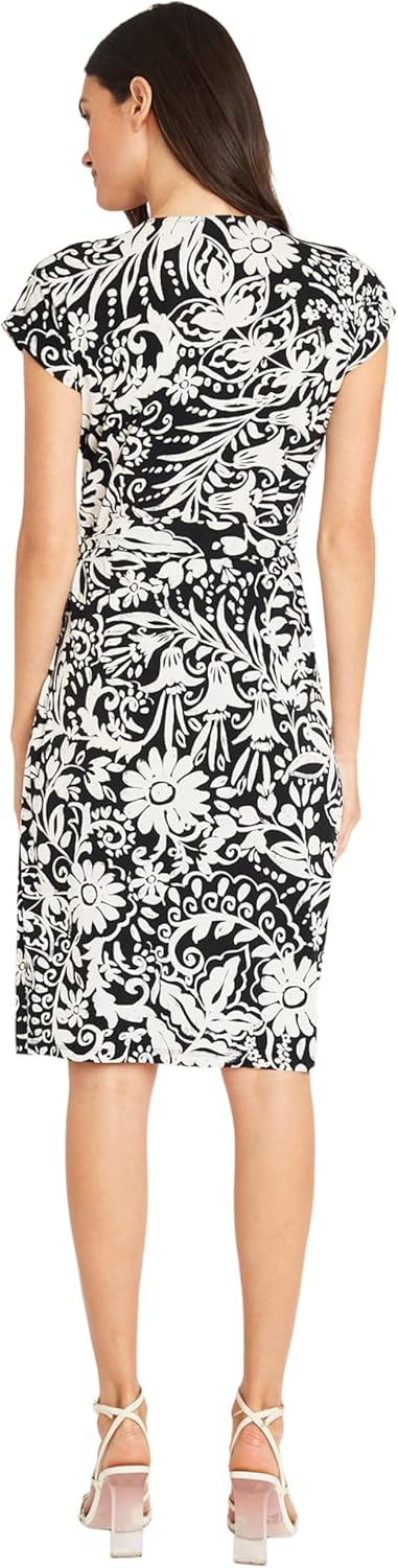 Maggy London Womens Printed Matte Jersey Wrap - Image 3