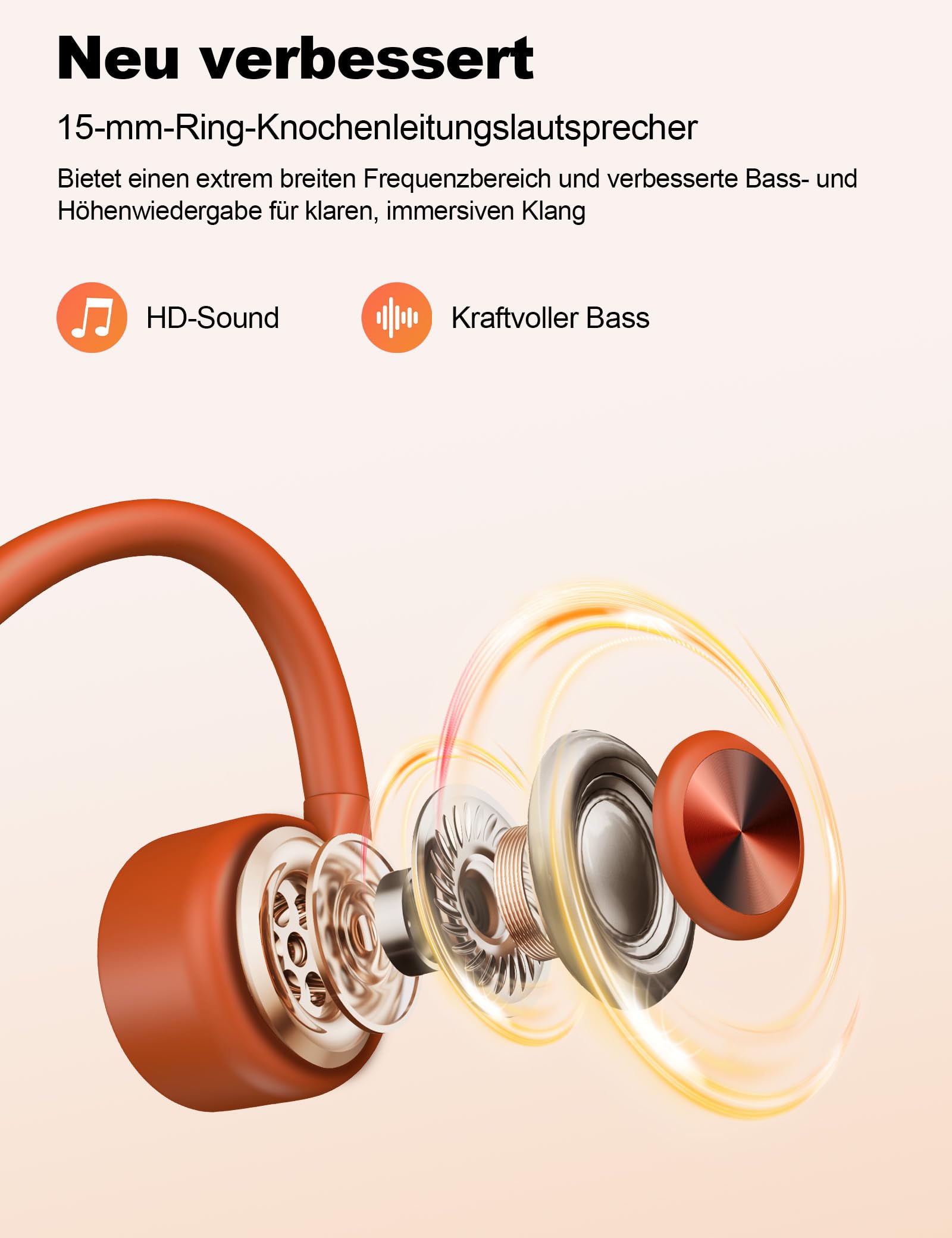 Knochenschall Kopfhörer Schwimmen – IP68 Wasserdicht, Bluetooth 5.4 Sport Kopfhörer mit 32GB MP3-Player, Open-Ear Headset für Unterwasser, Laufen, Radfahren & Fitness