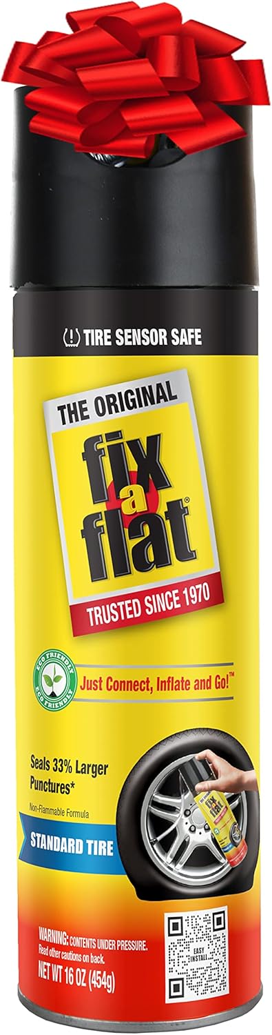 Slime Smart Spair Emergency Tire Repair Kit with Fix-A-Flat Aerosol Tire Inflator