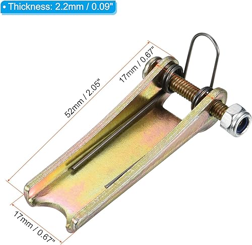 Miniatura 8 de PATIKIL Kit de pestillo de seguridad de gancho de 2.7 pulgadas, paquete de 2 enganches de metal de repuesto para remolque de gancho de horquilla,