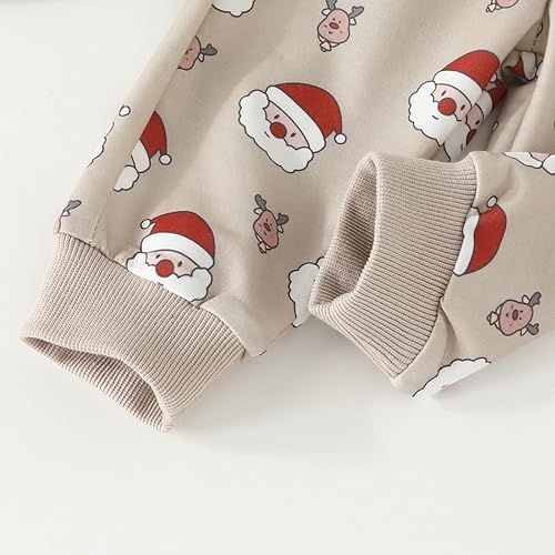 Miniatura 7 de TBUIALL Trajes de dos piezas para niños y niñas, lindo traje de Navidad para bebés, ropa de vacaciones al aire libre, traje suave