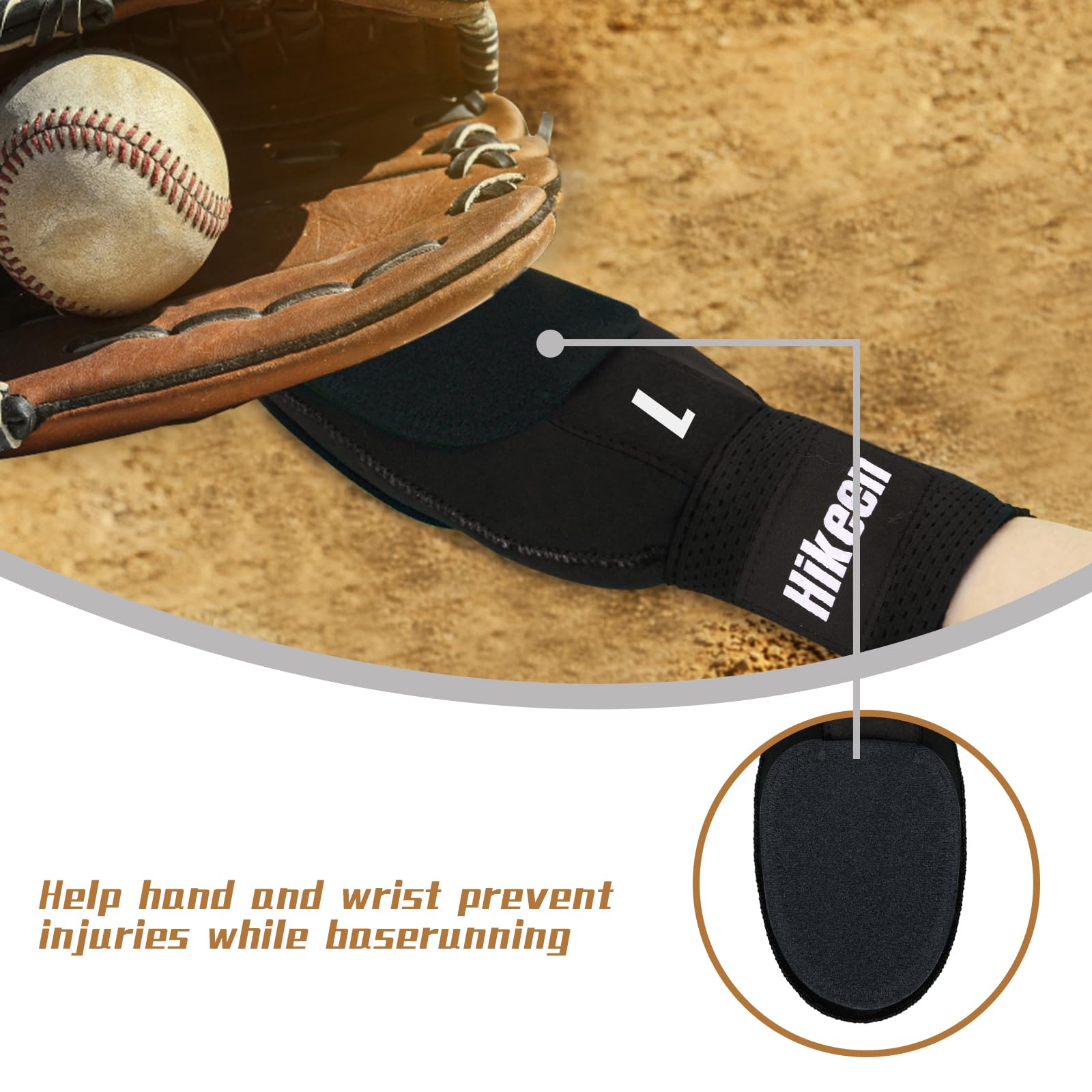 BOOSTEADY 1 Paire de Gant de Baseball pour Batteur, Gant Coulissant de Baseball pour Main Gauche Droite, Gant de Softball Baseball pour Protection des Mains, Gant Réglable pour Homme Femme