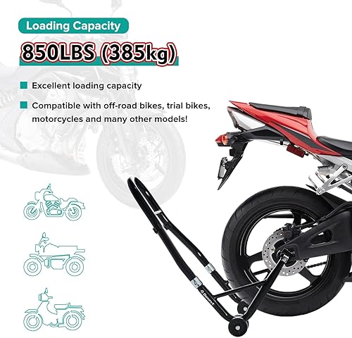 Miniatura 4 de Donext - Soporte para motocicleta (850 lb), tamaño U color negro