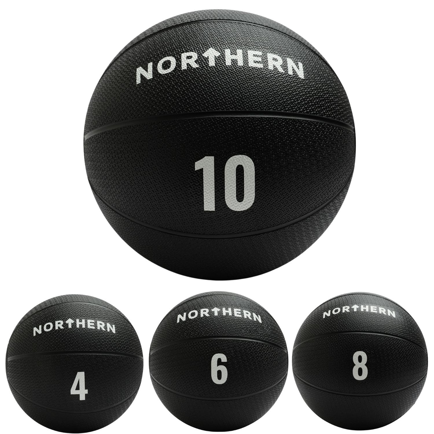 =NORTHERN= Medicine Ball 4kg-10kg - Weighted Ball for Core Strength, Ab Workouts, Strength Training & Home Gym Exercises
