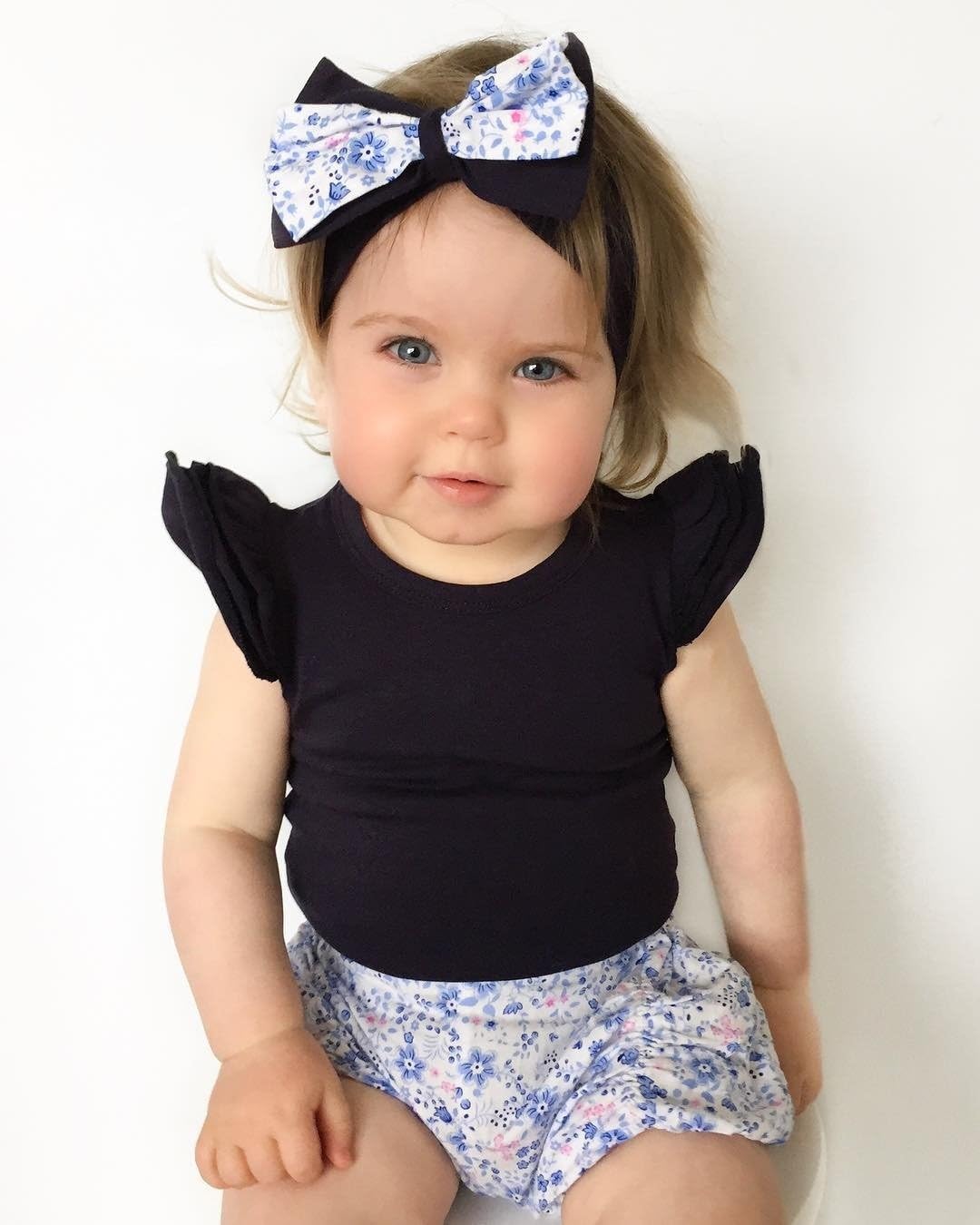 Mubineo Infant Baby Girl Basic Ruffle Short Sleeve Cotton Romper Bodysuit Tops Clothes - Image 3