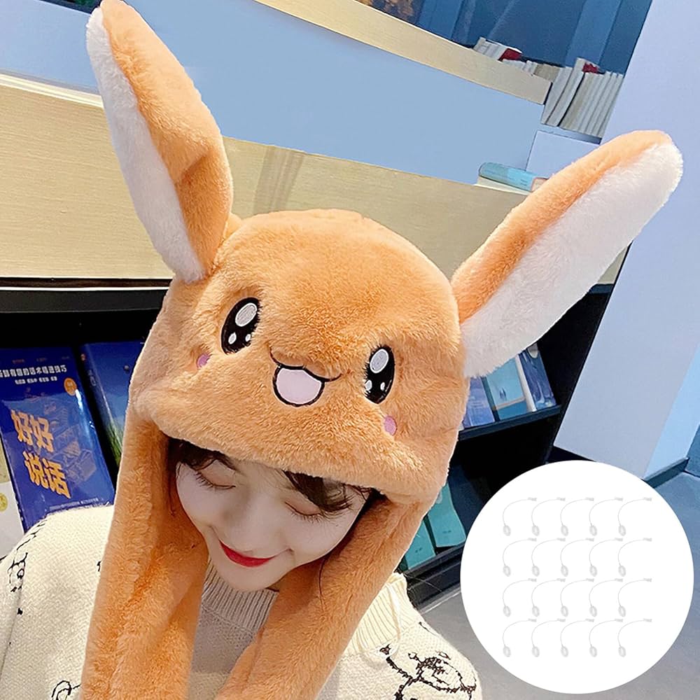 BESPORTBLE 20pcs Moving Ear Hat Airbag Plastic Rabbit Hat Ear BESPORTBLE 20pcs Moving Ear Hat Airbag Plastic Rabbit Hat Ear