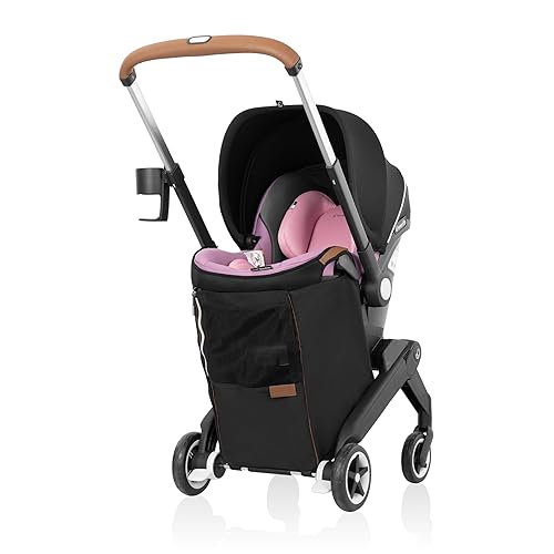 Miniatura 3 de Evenflo Gold Shyft DualRide con almacenamiento Carryall Combo de asiento infantil para automóvil y cochecito (rosa ópalo)
