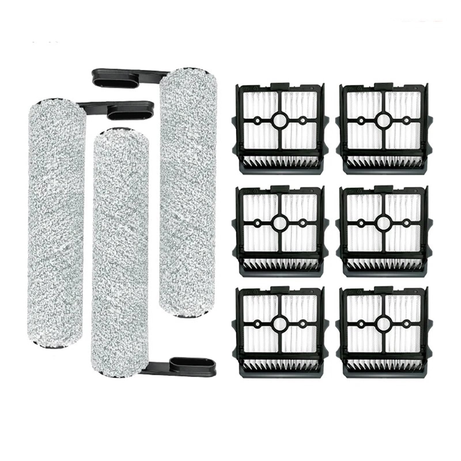 XEBRAD For Tineco Floor One S5/Floor One S5 Pro 2/ S5, Rodillos de Cepillo de Repuesto for aspiradora Extreme Smart y filtros HEPA Filtro de aspiradora Lavable(9PCS)