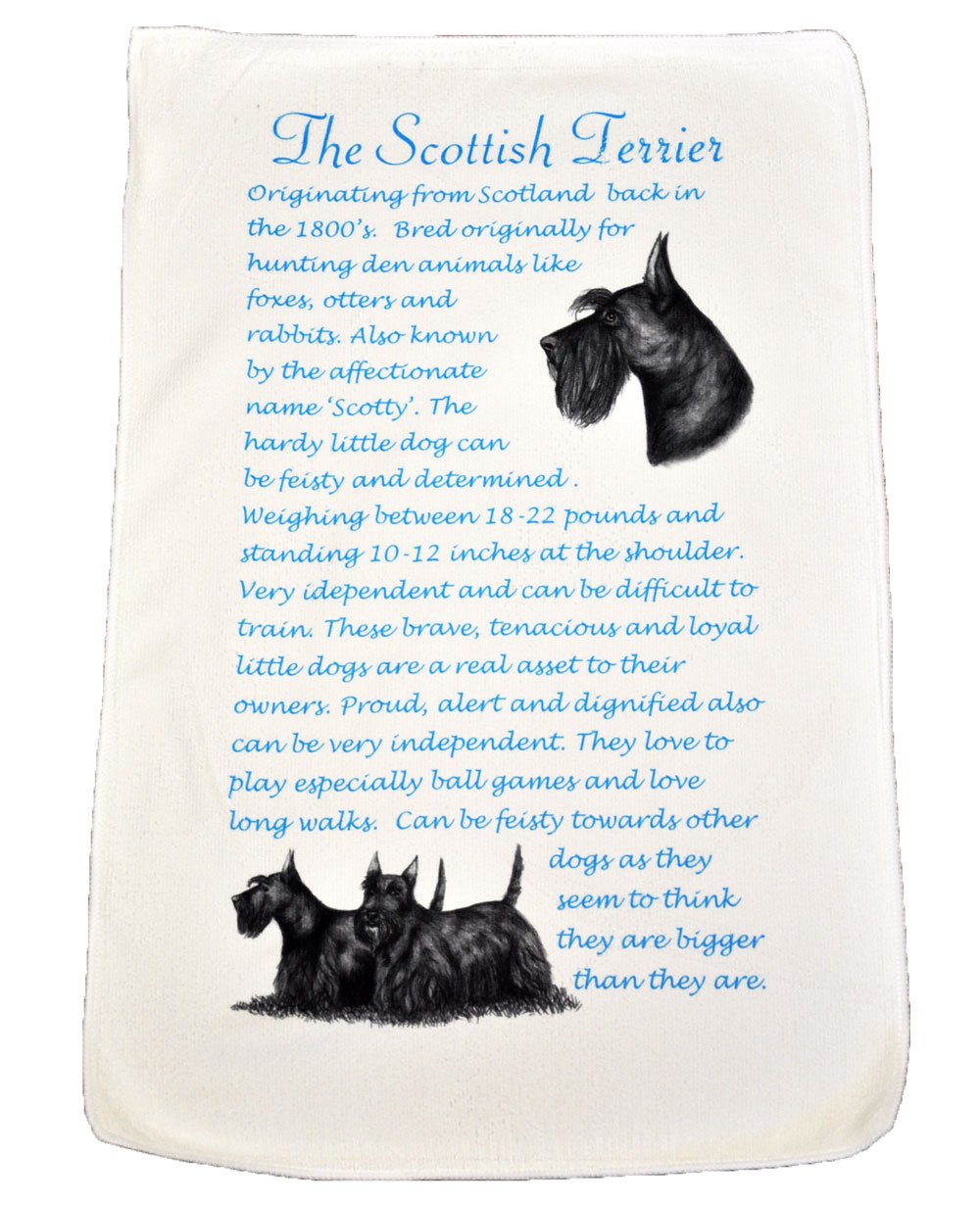 Best Friends Scottish Terrier - Microfibre Tea Towel