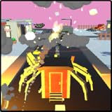 Destructible Environment: Players can blast through buildings, knock over streetlights, and demolish other objects in their path.