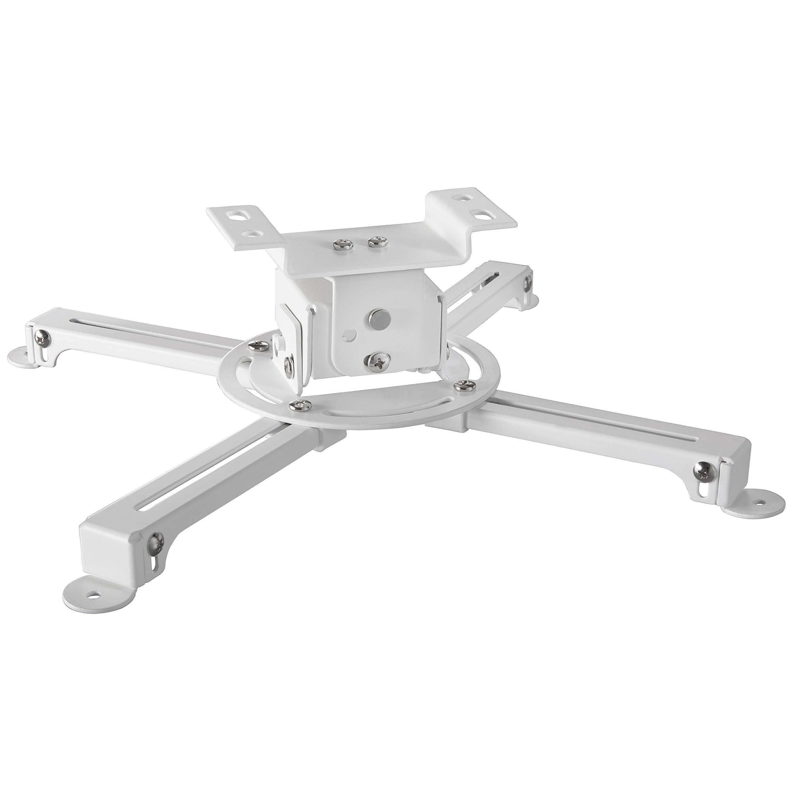 celexon universal Beamer-Decken-Halterung Multicel 1000Pro weiß | neigbarer & schwenkbarer Projektor-Halter mit 10 cm Deckenabstand | Tragkraft max. 15Kg