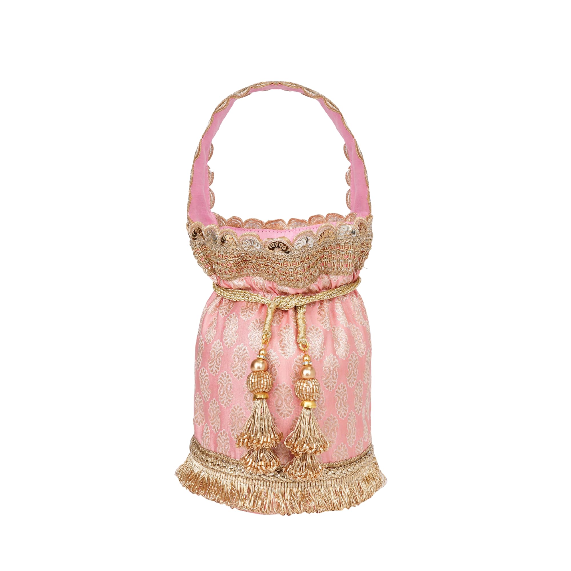 Silk Potli Bag | Pink-image-8