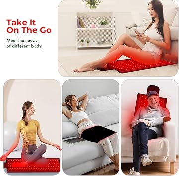 Red Light Pad, Near-Infrared Light Pad with 660 nm and 850 nm, 33 x 15 inch, Large Size Red Light Mat Including the Head, Timer, Adjustable Brightness, and 3 Modes