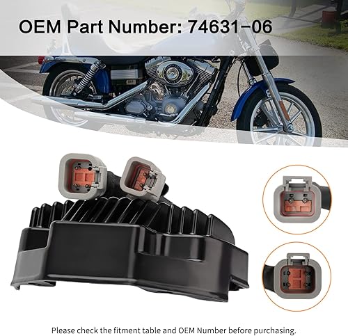 Miniatura 2 de 74631-06 Regulador de Voltaje Alternador Rectificador Compatible con Harley Davidson Dyna Super Glide Custom Wide Glide Low Rider Street Bob