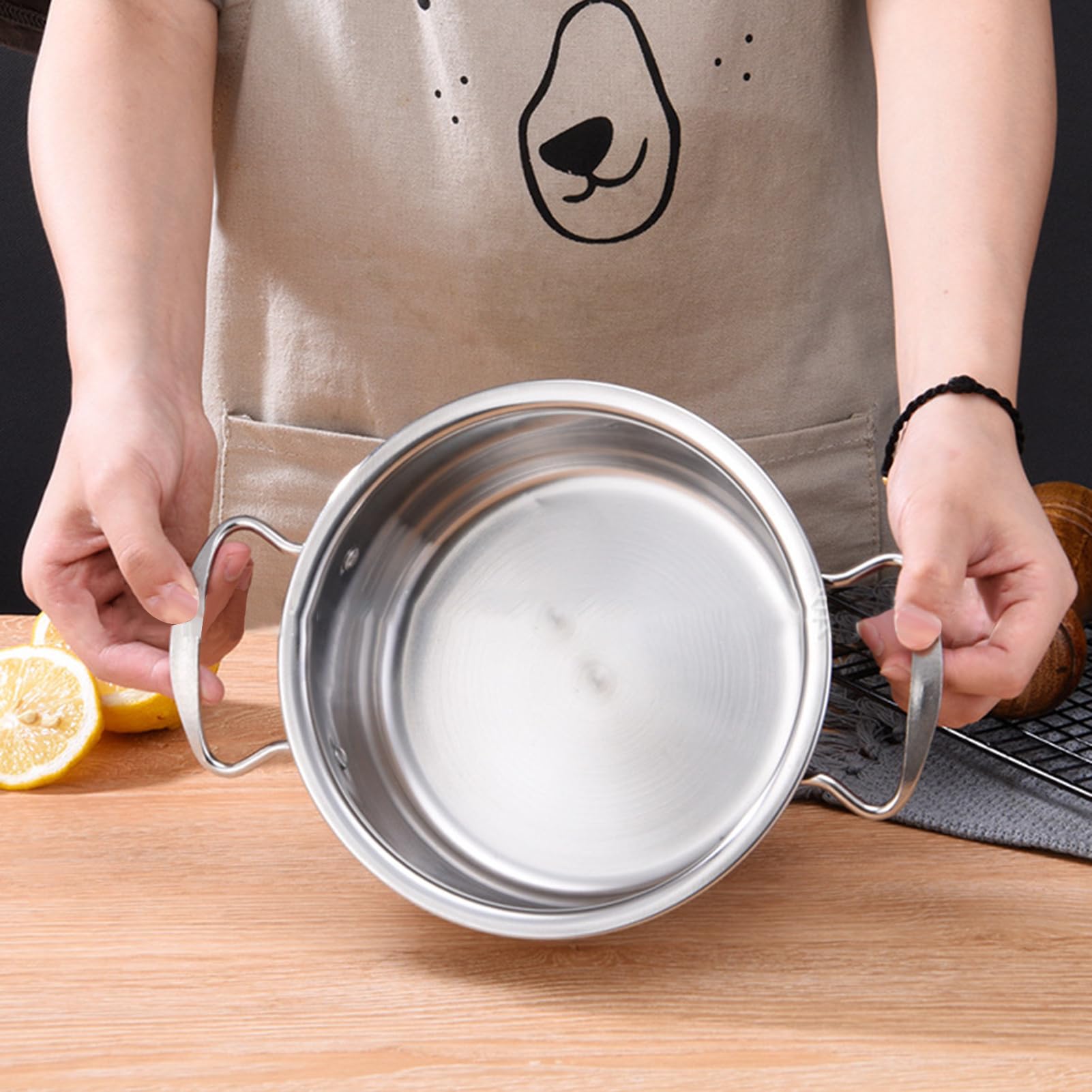 Kit de fondue de 21 piezas - Olla pequeña de acero inoxidable, juego de fondue de queso | Juego de cocina multifuncional, módulo de accesorios para comidas familiares con 6 tenedores y 6 cuencos,