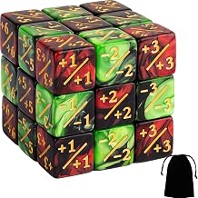 Lamjam 24 Adet Belirte  Zar Saya lar  Yarat k  statistikleri veya Sadakat Zar Mermer K p D6 Zar Magic The Gathering CCG MTG Kart Oyun Aksesuarlar  Yakut ve Siyah, Z mr t ve Siyah
