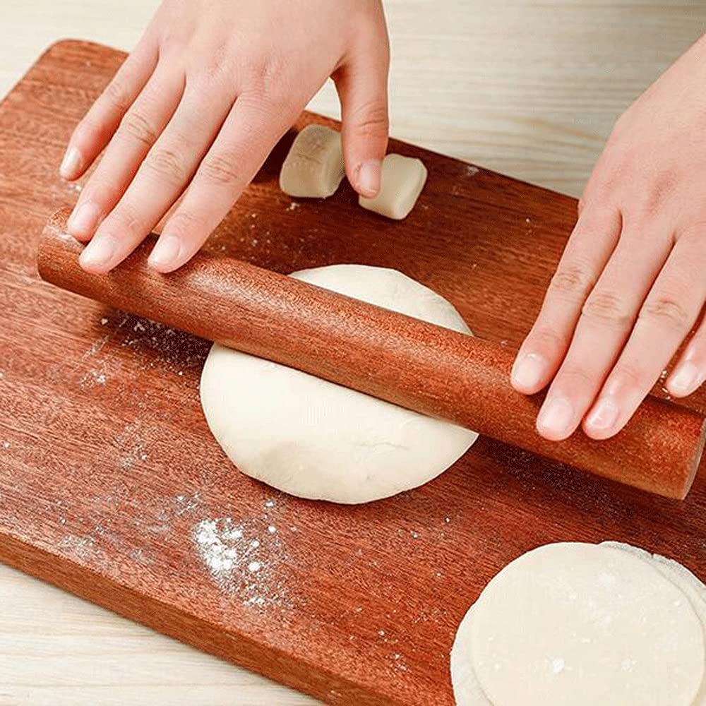 Rodillo de pastelería, rodillo de madera, Rodillos for hornear, rodillo de madera, pasador de Peal, madera sustancial, palo de harina antiadherente, herramientas for hornear en la cocina