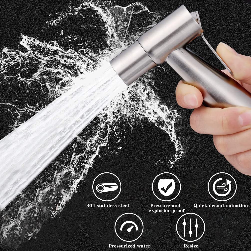 Deluxe toilet handbidet sproeier - RVS hygiëneoplossing