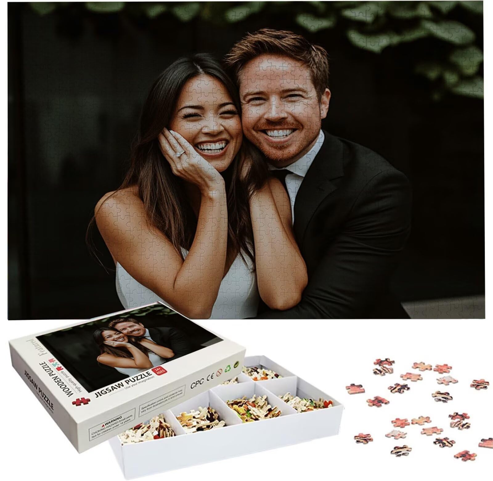 Spersonalizowane puzzle, niestandardowe drewniane puzzle fotograficzne