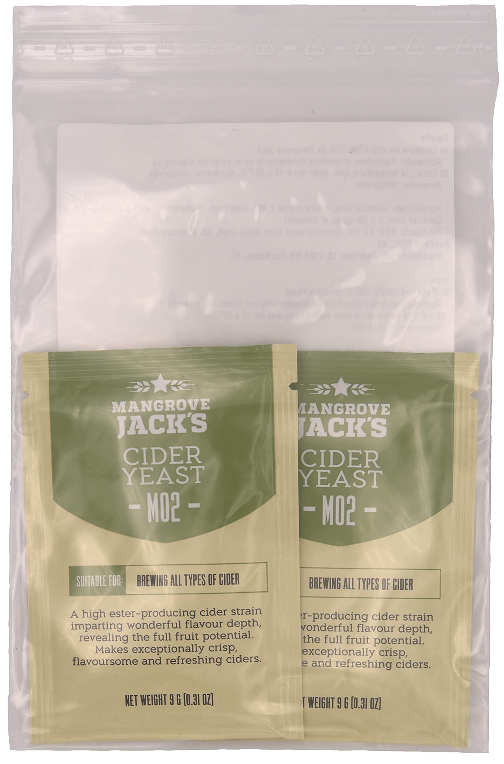 2x levadura Mangrove Jack’s Cider M02