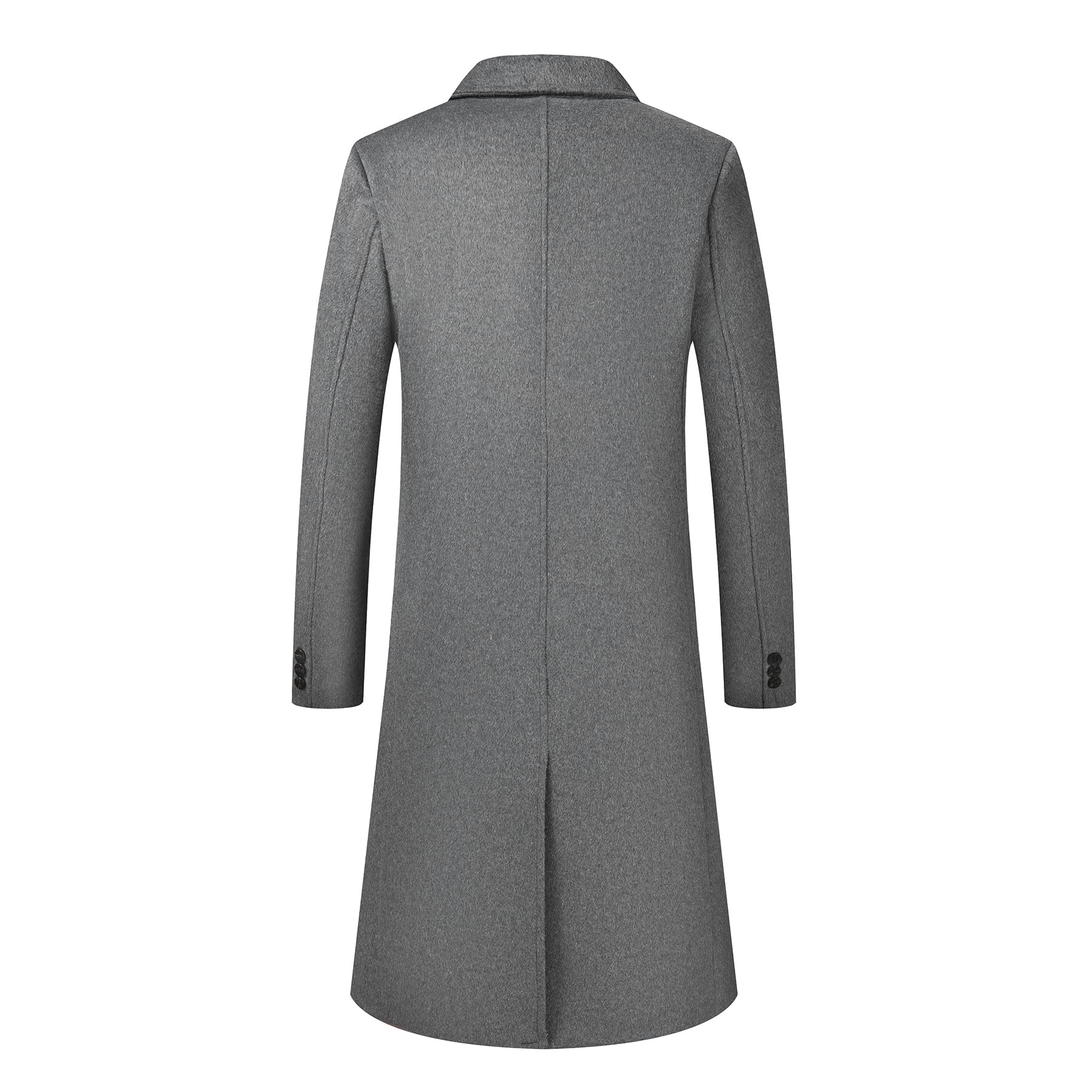 Allthemen Cappotto da Uomo Invernale Lungo Trench Coat Doppiopetto Caldo Casual Lana Coat Slim Fit Business Outerwear a Vento