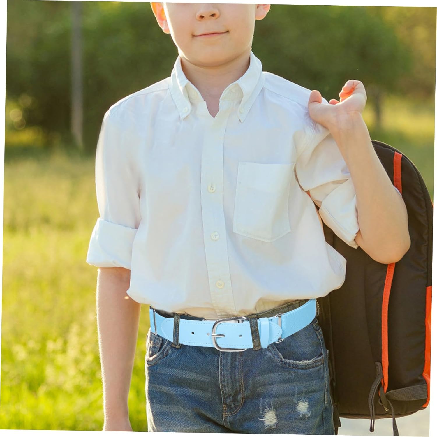 VALICLUD Youth Elastic Baseball Belt Adjustable Stretch Belt for Boys and Girls Sturdy Comfortable Fit for Sports Activities
