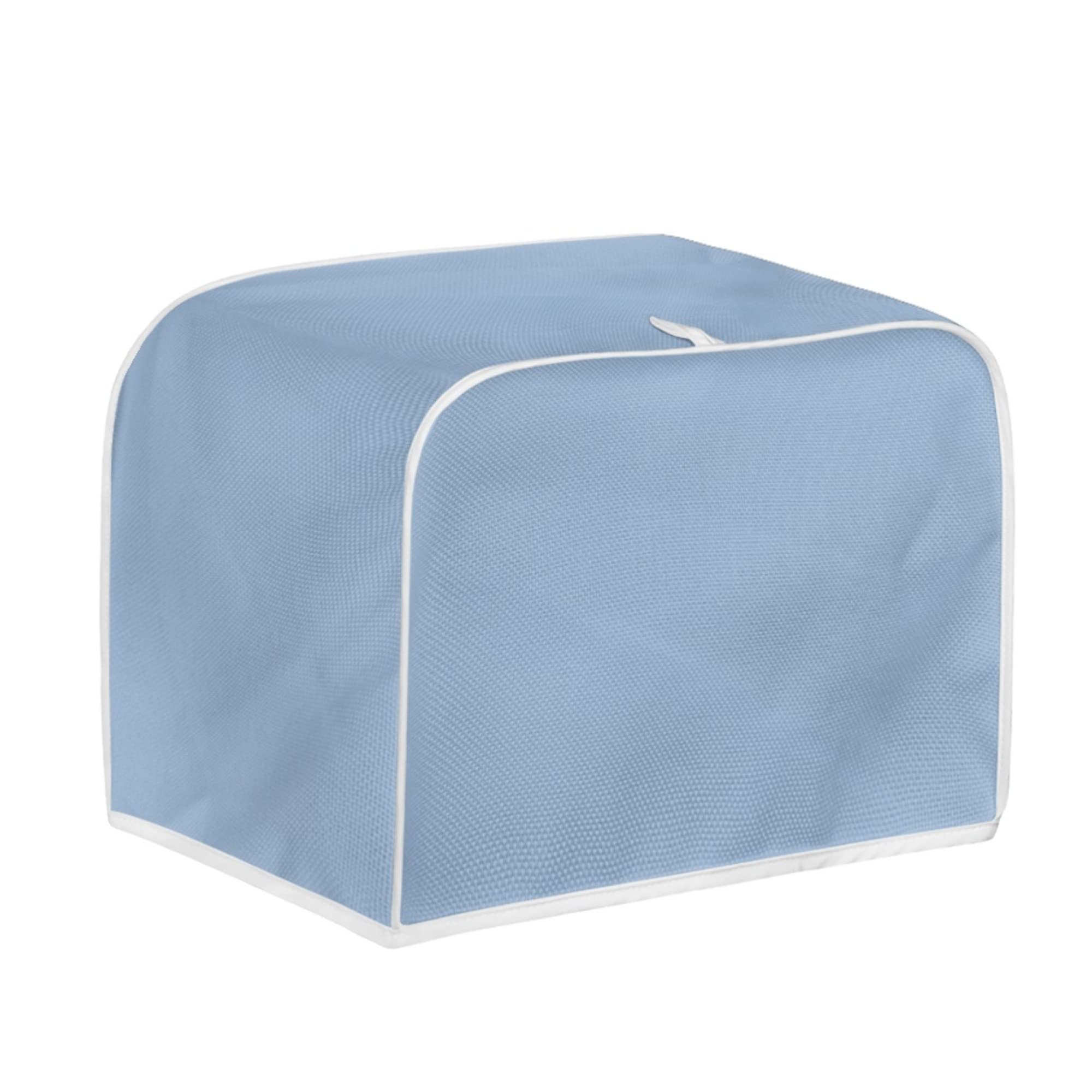TOADDMOS Light Blue Toaster Dust Cover for 2 Slice Toaster, Dust and Fingerprint Protective Cover for Kitchen Small Appliance, Washable