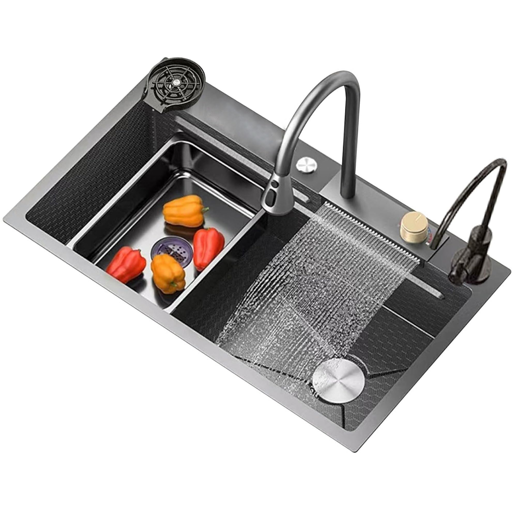 Évier de cuisine familial JATIBOSH pour laver facilement les grands plats de fête