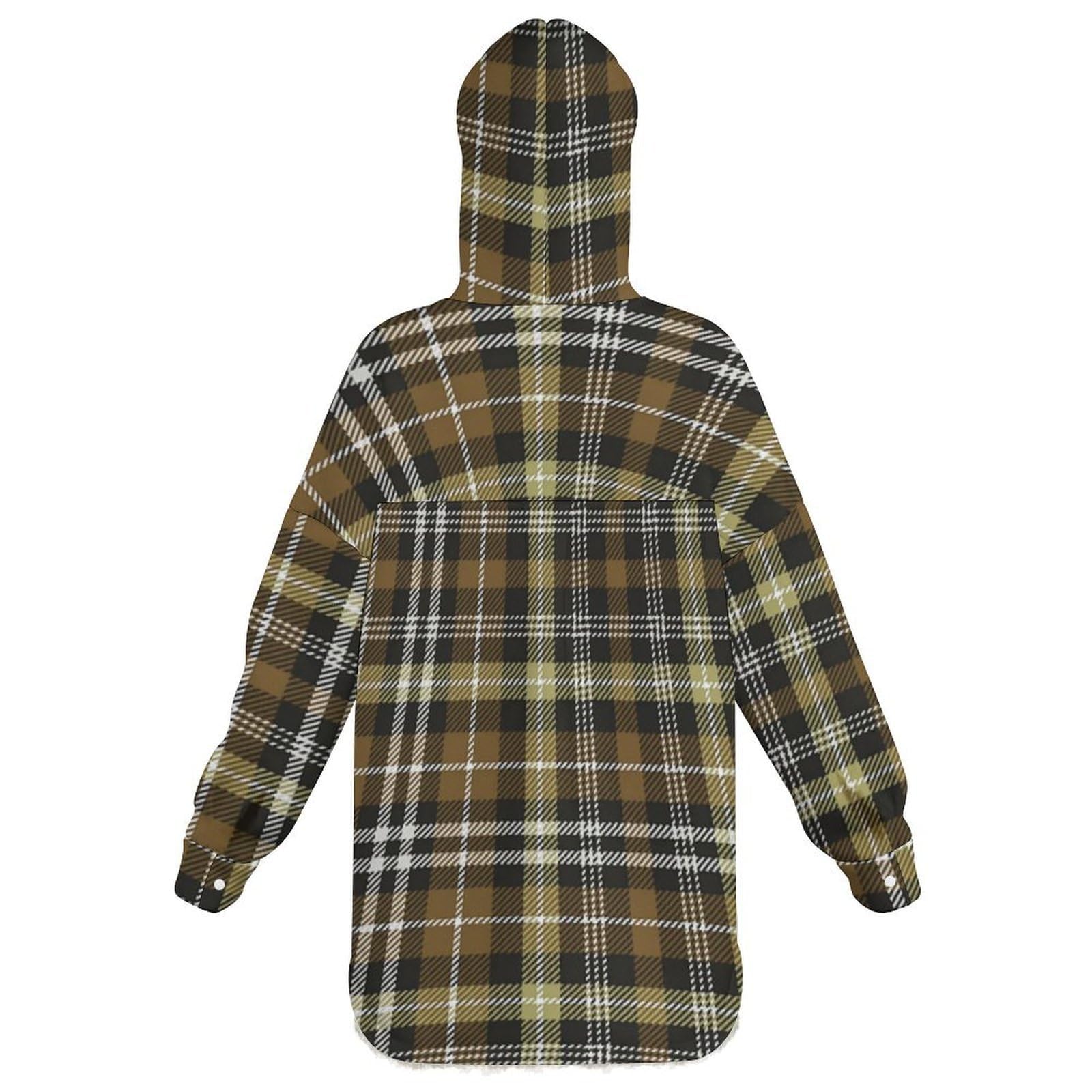 Sudadera Invierno con Capucha de Forro Polar Mujer Enrejado Cálido Hoodies a Manga Larga Felpa Sudadera con Bolsillos, Verde Oliva