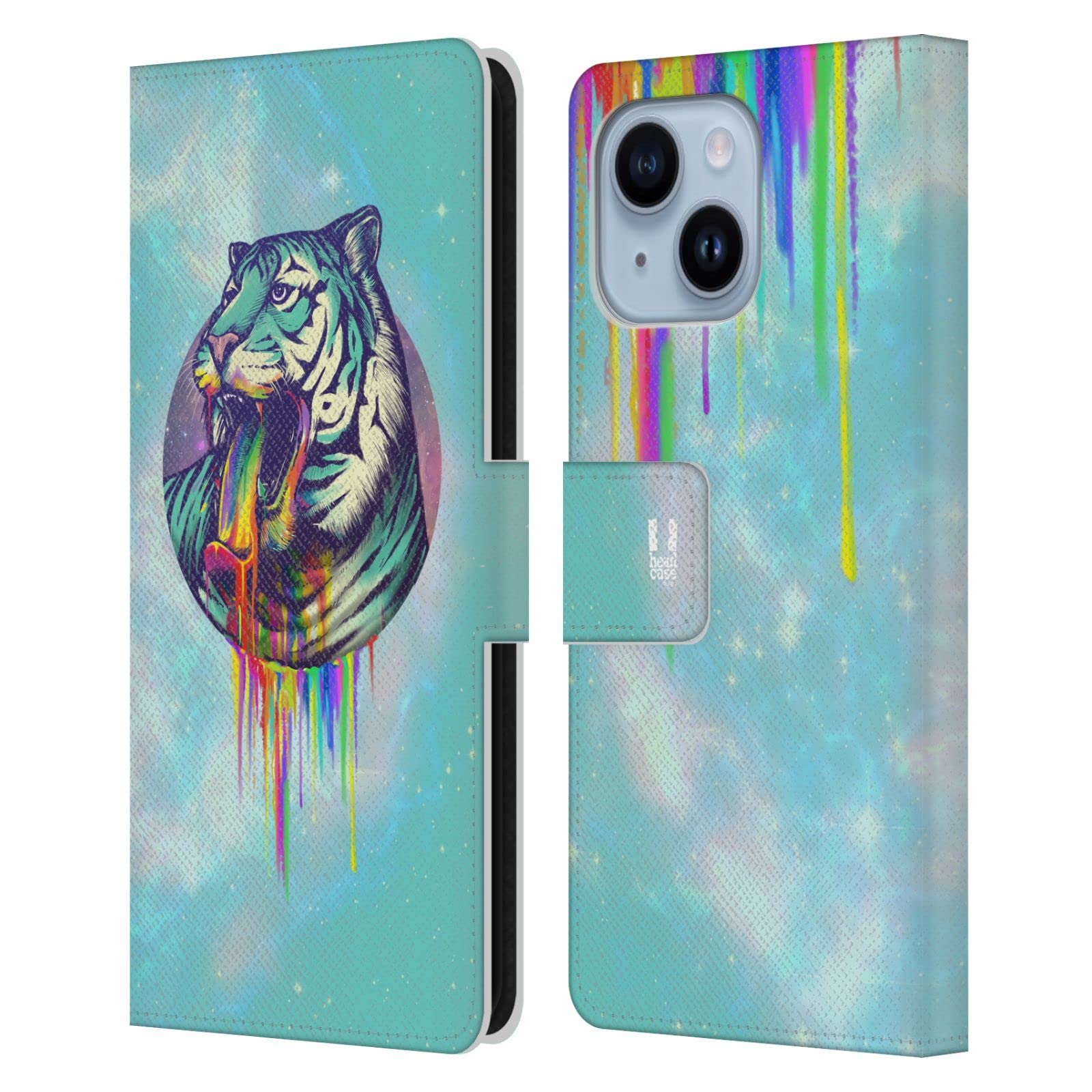 Coque portefeuille iPhone 14 Plus au design multicolore original - 7