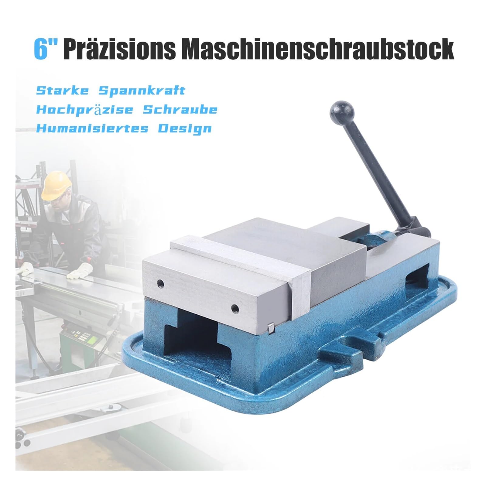 6-calowe, Wytrzymałe Szczypce Do Frezarki Stołowej, Siła Zacisku 29 KN, Szerokość Szczęk 160 Mm, Warsztatu DIY Precyzyjna SiłA Zacisku