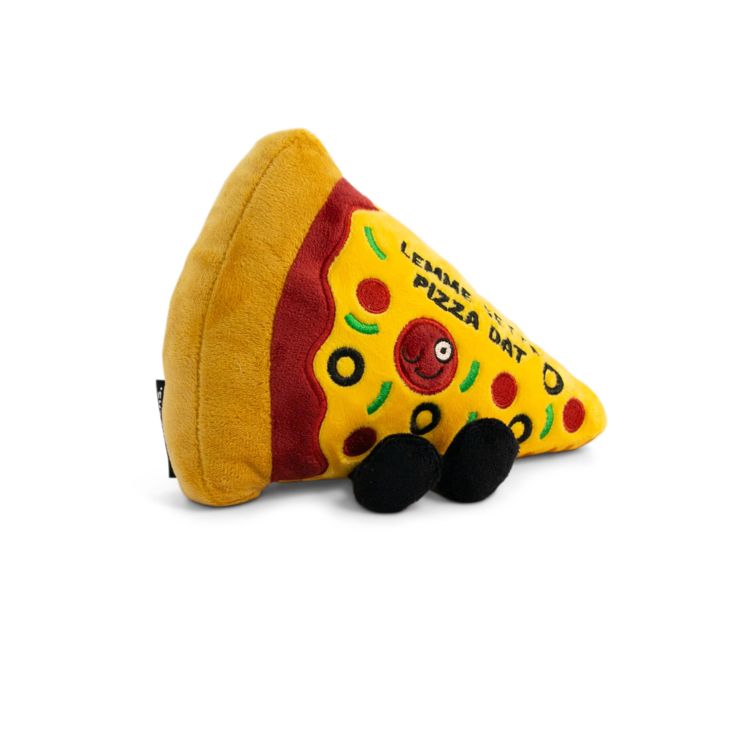Punchkins Pizza Dat Plushie, Funny Meme Gag Gift, Comical Plush Collectible, Stocking Stuffer Present, Great for Emotional Support, Fun Desk Accessory, Weighted Base for Display