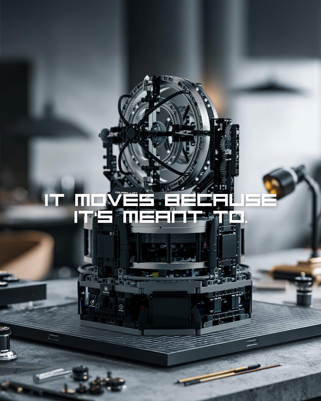 Nifeliz Kit di Costruzione Technique Tourbillon, Modello della Serie Motori per Collezionisti, Kit Espositivo Scientifico-Fisico per Adulti, Regalo per l'Arredo della Casa o dell'Ufficio, NF10355