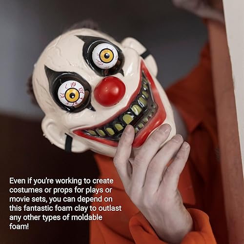 Miniatura 6 de CALPALMY Arcilla seca al aire (bolsa de 1.1 libras)  Arcilla de espuma blanca moldeable para cosplay  Arcilla suave de secado al aire para niños y