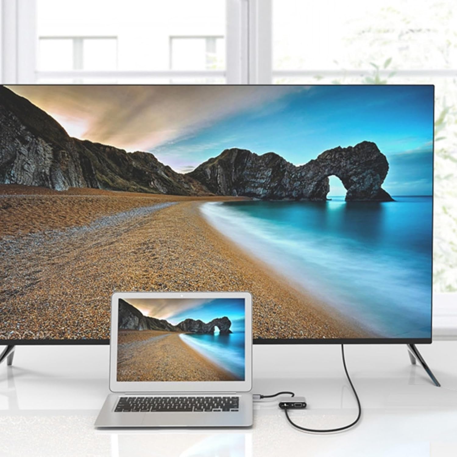 Mini DisplayPort to HDMI VGA 4K/1080P Converter Adapter for PC/Notebook/Laptop, Silver