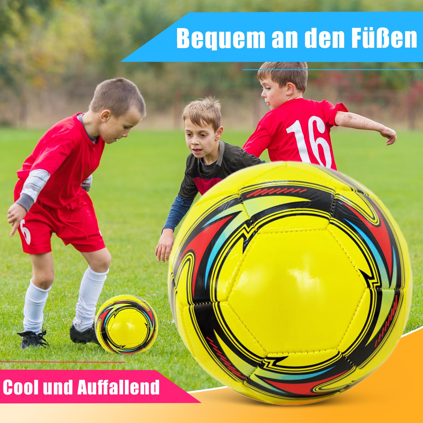Balón Fútbol Tamaño 5 Profesional Impermeable: Cuero Antifugas Para Niños Y Adultos