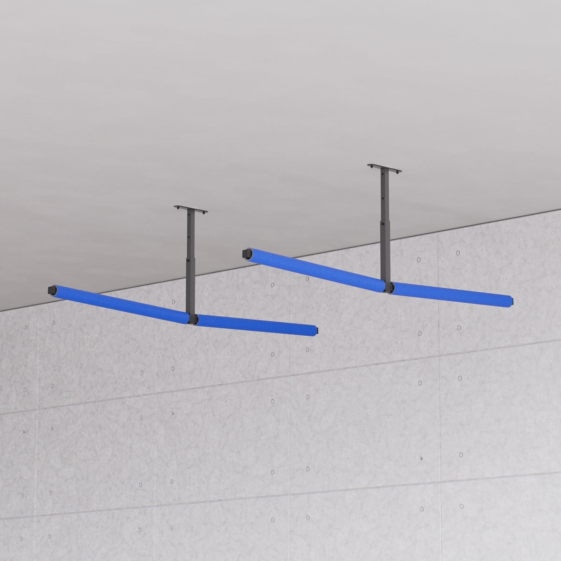 étagère Suspendue Étagères Suspendues Plafond QLS Lot De 2 - Rangement Kayak, Échelle, Outils, Gain De Place Support Kayak