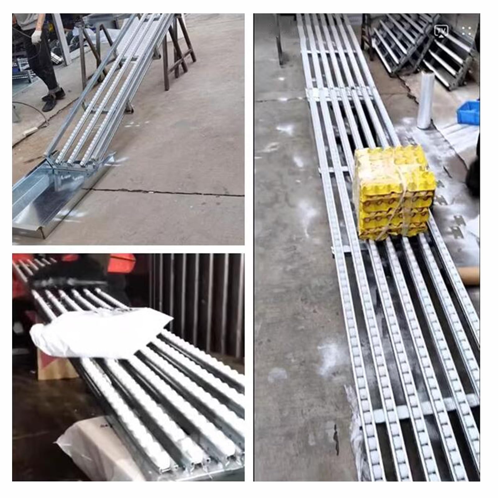 Tavolo trasportatore portatile non alimentato Rotaia leggera per trasporto ruote per pattini Rulli in plastica ABS Telaio in acciaio inossidabile Attrezzatura per la movimentazione merci per magazzino