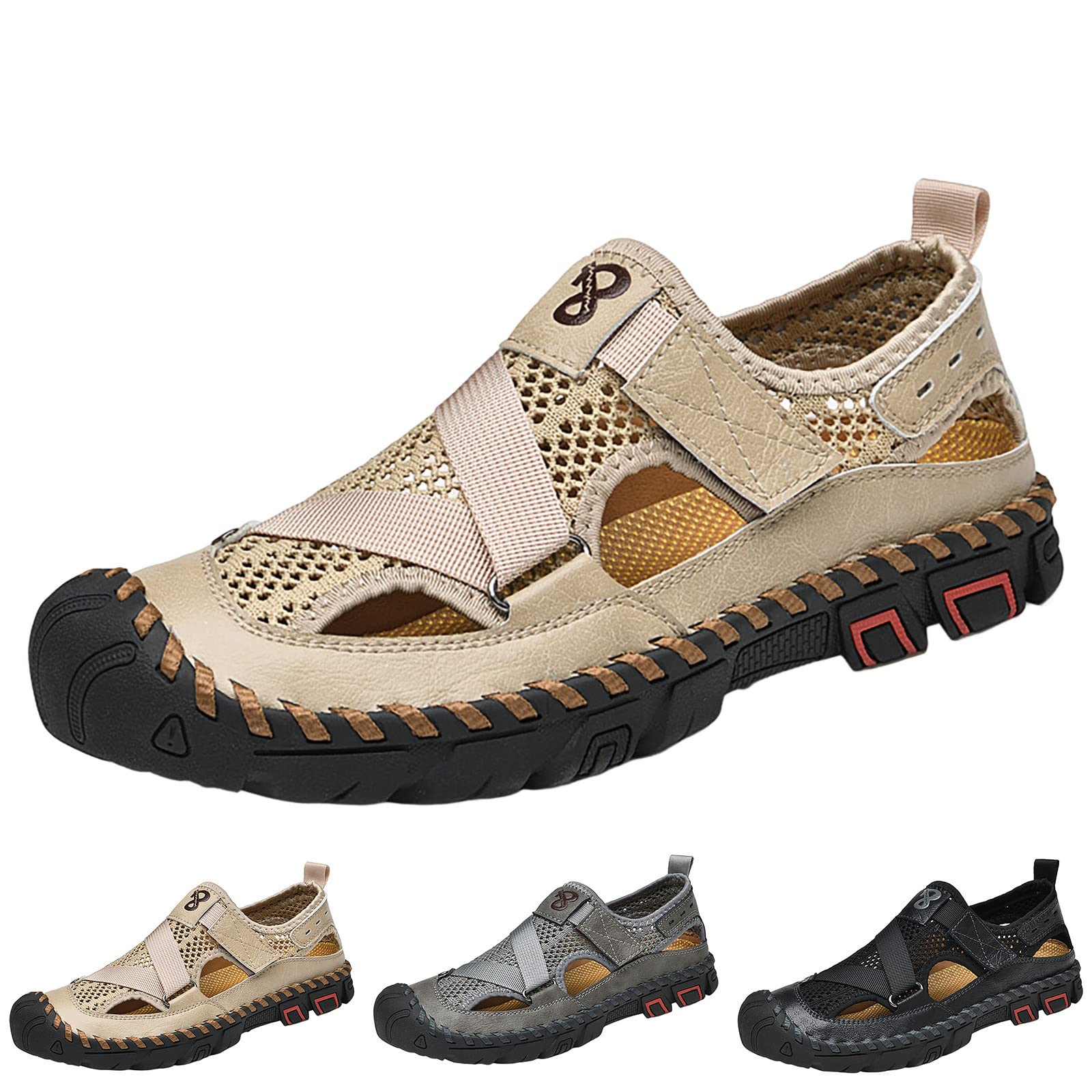 Sandali estivi infradito infradito per uomo traspirante coreano Edition Slip On Scarpe da spiaggia in pelle bovina