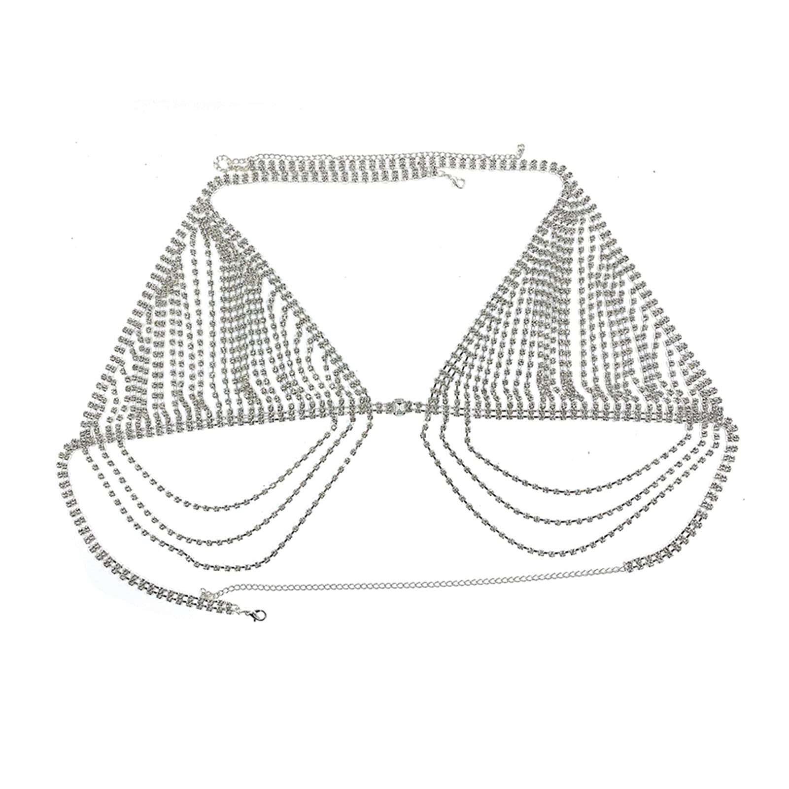 Body Chain Damen Kette - Goldfarbene einfache Strandkette mit Kreuzband für Taille und Bauch - Schwarze Harnaskette - Edler Schmuck für Damen - Accessoires