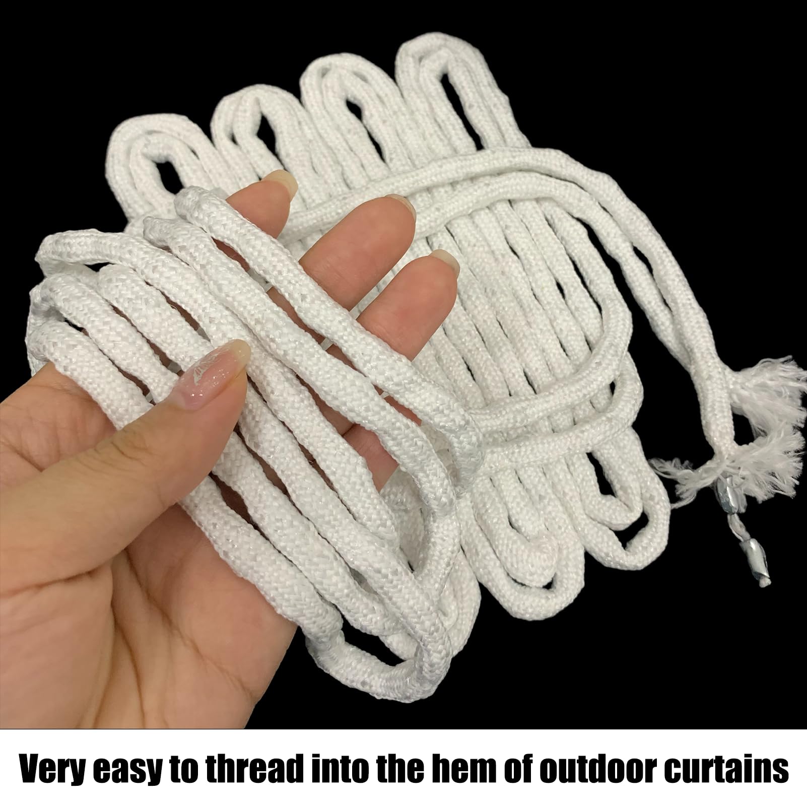 Nastro Piombo Per Tende - 30G-10M, Catena Pesi Per Tende E Zanzariere, Bianco, Facile Da Tagliare E Cucire - Foto 5