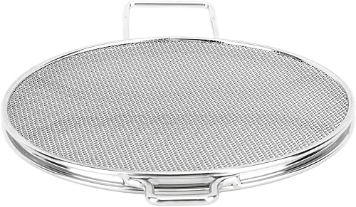 Pssopp Salpicaduras de freidora de aire, protector de salpicaduras de acero inoxidable desmontable, pantalla de salpicaduras de malla fina para