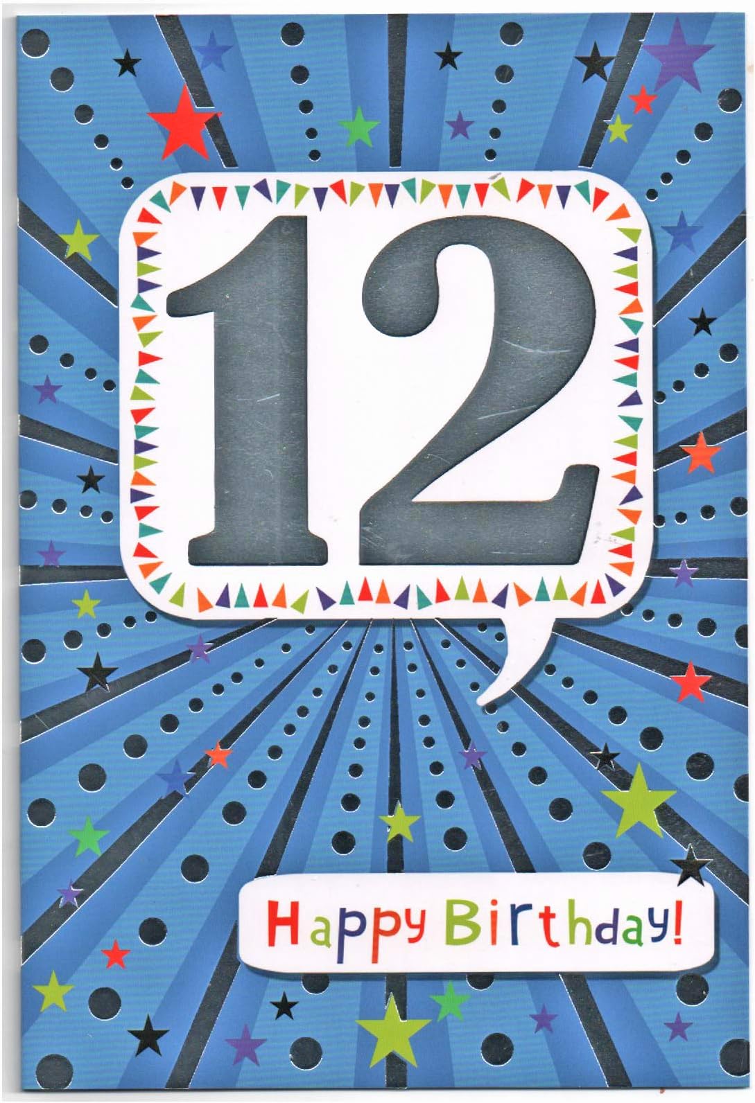 Birthday Card for Twelve (12) Year Old Boy - BGG139A : Amazon.co.uk ...