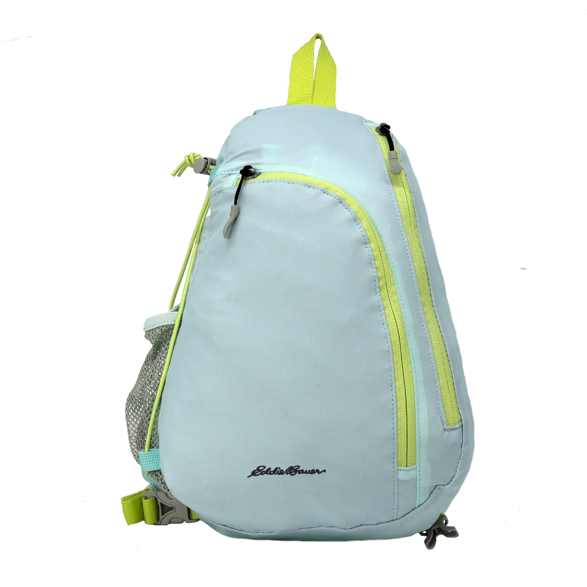 Eddie Bauer Ripstop 8L Shoulder Sling Pack with Padded Air-Mesh Adjustable Crossbody Strap for Right or Left Handed Fit - Light Aqua (Light Aqua, 8L)
