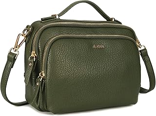 GLITZALL Multi Pockets Crossbody Bags for Women Small Top Handle Purse Satchel and Medium Pocketbooks