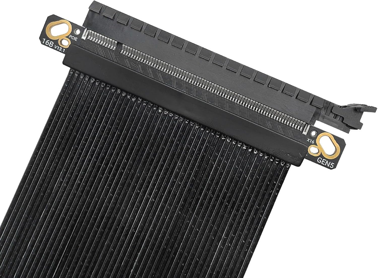 Fast Speed PCIe 5.0 X16 Graphics Extension Cable Shielded Enhances Transmission Integrity GPU Extension Cable